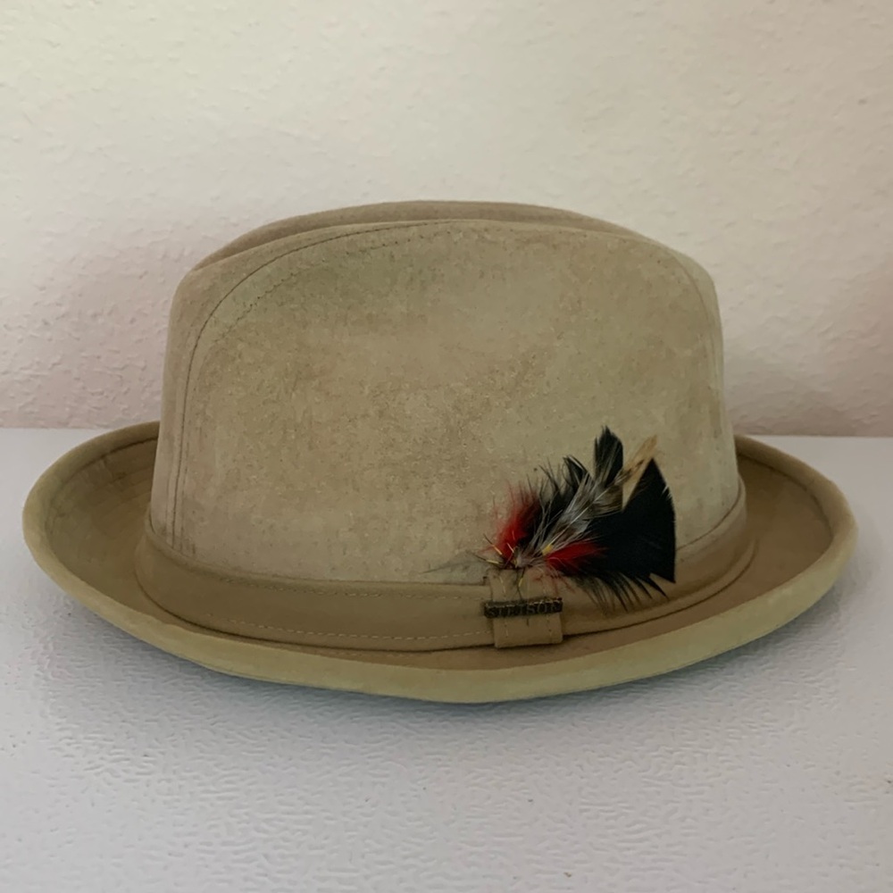 Stetson Fedora Suede Size 7 3/8